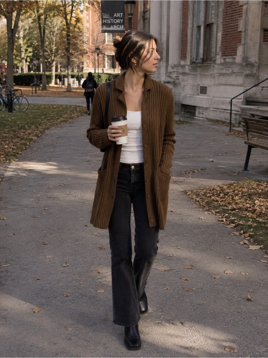 Jones New York Sweaters - Jones New York Vintage Medium Merino Wool Ribbed Button Cardigan Y2K Minimalist